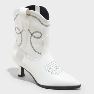 a new day Ivory Heeled Cowboy Boots